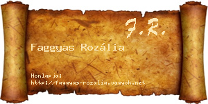 Faggyas Rozália névjegykártya