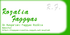 rozalia faggyas business card